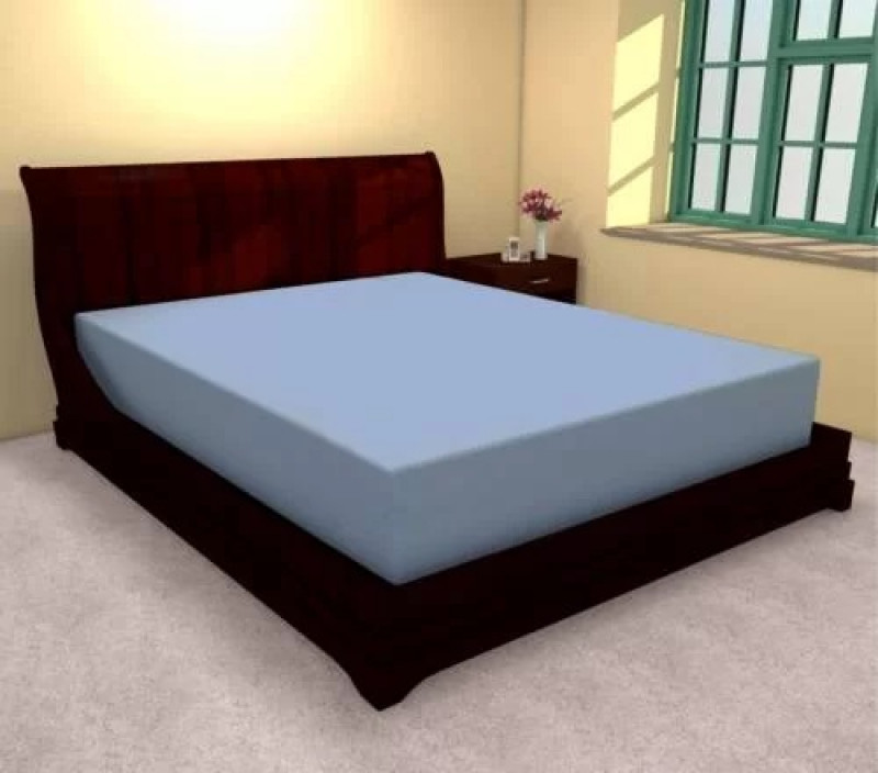 Cearceaf de pat cu elastic din bumbac, 180x210 cm (albastru) Ralex Pucioasa