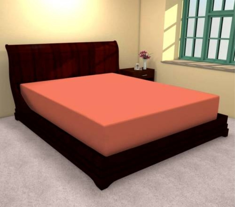Cearceaf de pat cu elastic din bumbac, 180x210 cm (portocaliu) Ralex Pucioasa