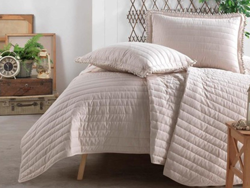 Cuvertura de pat moderna, matlasata si reversibila, pentru 1 persoana, cu 2 piese din bumbac 100%, Clasy - Seraia