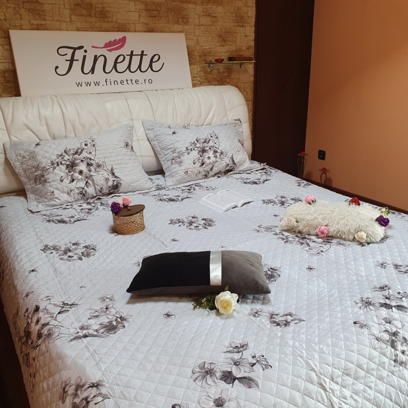 Cuvertura moderna de pat matrimonial din bumbac pentru pat dublu, 2 persoane 