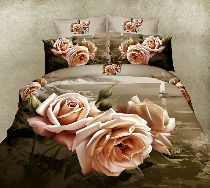 Lenjerie de pat Digital Print, Ralex Pucioasa, 2 persoane - Trandafiri, v1