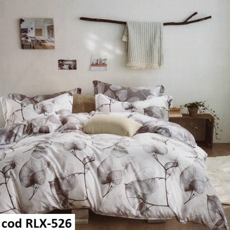 Lenjerie de pat din bumbac, ELVO, pentru 2 persoane, 4 piese, Ralex Pucioasa - Mirabela