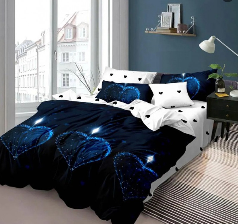 Lenjerie de pat din bumbac, ELVO, pentru 2 persoane, 4 piese, Ralex Pucioasa - Monica