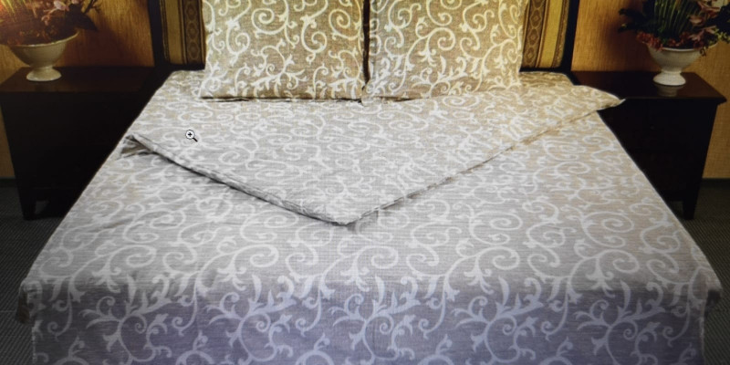 Lenjerie de pat matrimonial, din bumbac 100% neted, pentru 2 persoane, cu 4 piese Armonia Textil - Magda