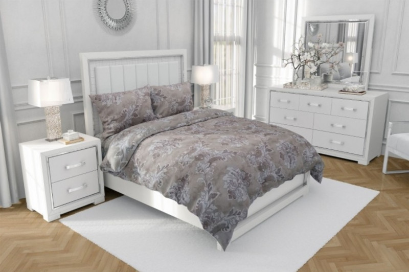 Lenjerie de pat pentru 1 persoana, din bumbac 100%, Armonia Textil - Violeta
