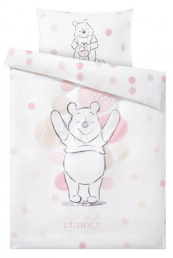 Lenjerie de pat pentru copii, din bumbac 100% Ranforce, Winnie the Pooh - Marina