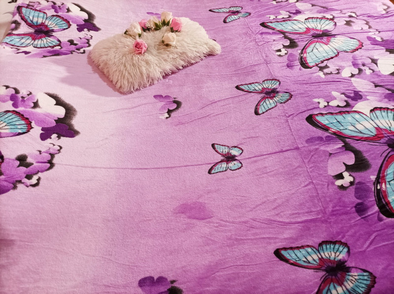 Patura cocolino pufoasa 200x230 cm, East Comfort - Butterfly 1