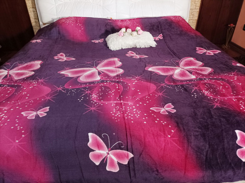 Patura cocolino pufoasa 200x230 cm, East Comfort - Butterfly