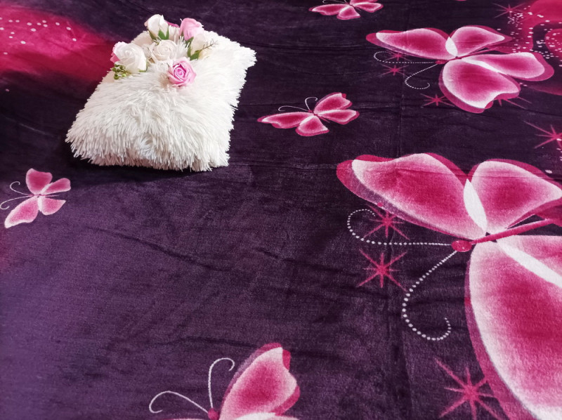 Patura cocolino pufoasa 200x230 cm, East Comfort - Butterfly
