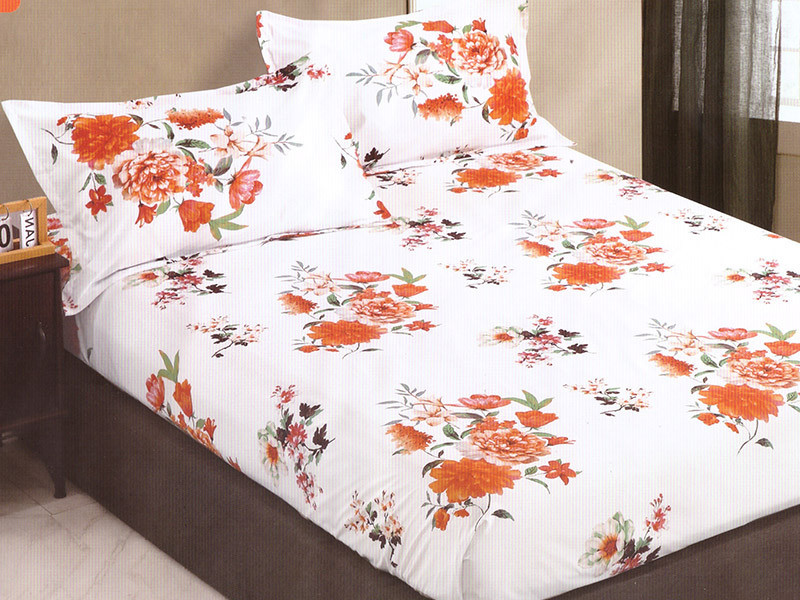 Set cearceaf de pat din bumbac satinat cu elastic, 180x200 cm cu 2 fete de perna, Casa New Concept - Anelis