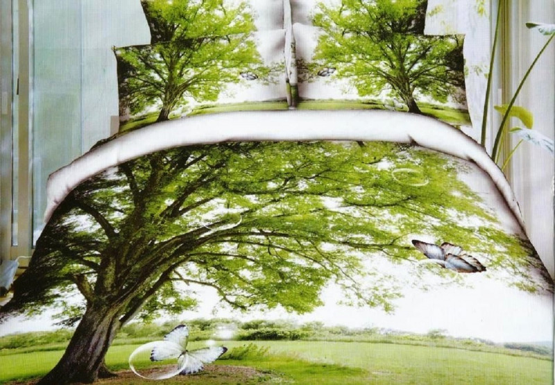 Lenjerie de pat Digital Print, Ralex Pucioasa, 2 persoane - Tree