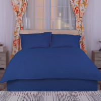 Lenjerie de pat Damasc pentru 2 persoane, Ralex Pucioasa - albastru