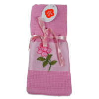 Set 2 prosoape de bucatarie roz, din bumbac 100%, Cotton box (45x70 cm) - trandafir