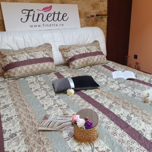 Cuvertura moderna de pat matrimonial din bumbac pentru pat dublu, 2 persoane 