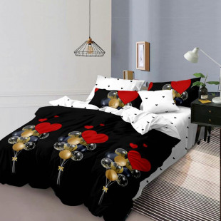 Lenjerie de pat din bumbac, ELVO, pentru 2 persoane, 4 piese, Ralex Pucioasa - Miruna