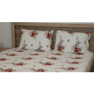 Lenjerie de pat matrimonial, din bumbac 100% neted, pentru 2 persoane, cu 4 piese Armonia Textil - Mona