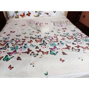 Patura cocolino pufoasa 200x230 cm, East Comfort - butterfly